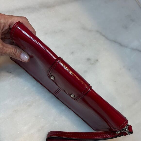 Coach Bleeker Patent Leather Buckle Wallet Clutch Bag - Picture 11 of 16